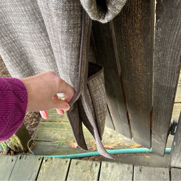 Greylin Anthropologie Wool Blend Brown Woven Short Sleeve Open Cardigan Sz S - Picture 10 of 14